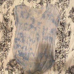American Eagle Blue and White Tie Dye Tee